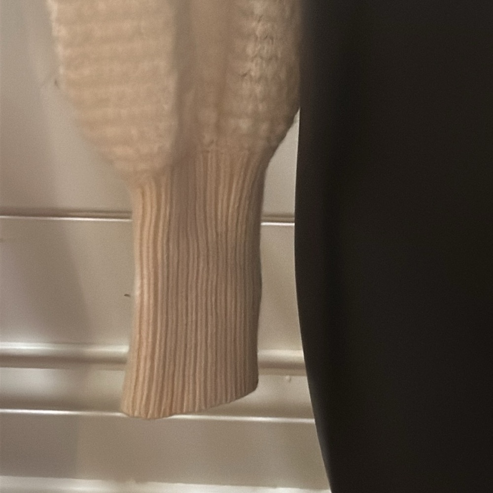 Anthropologie Elizabeth Pointelle Lambswool Alpaca Puffed Sleeve Sweater S L7 - Picture 4 of 7